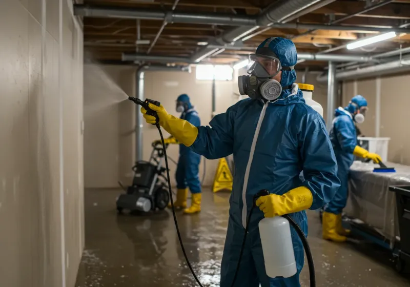 Basement Sanitization and Antimicrobial Treatment process in Calera, OK